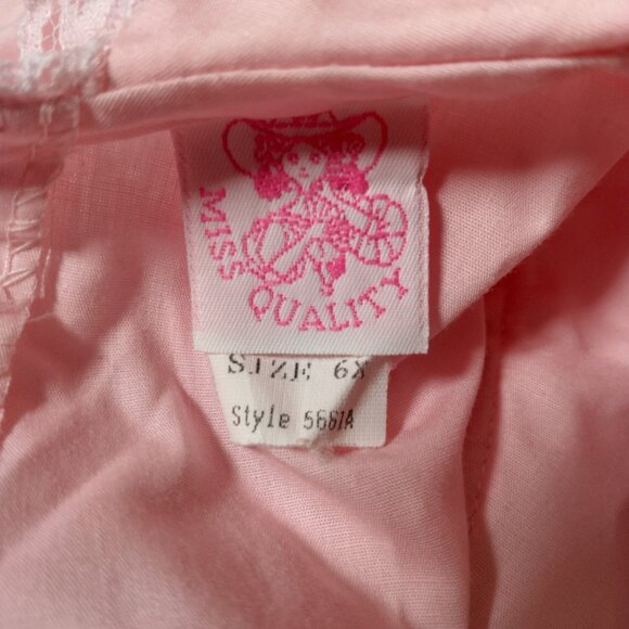 Vintage Miss Quality Pageant Dress 6X Pink Lace Ruffled Frilly Coquette Babydoll - Picture 7 of 16